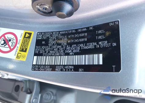 2018 Toyota Highlander Xle from USA, damaged, VIN 5TDJZRFHXJS861163